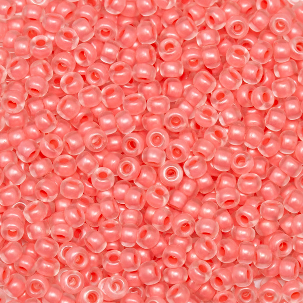 Size 8 Miyuki Seed Beads -- F204 Transparent Pink Matte