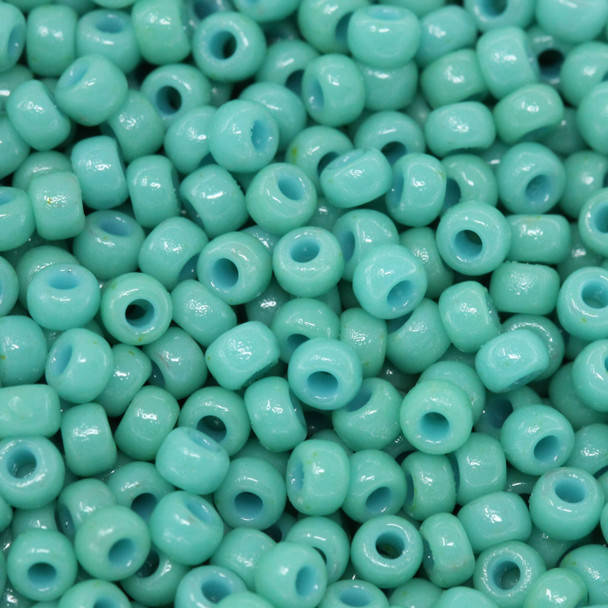 Size 8 Miyuki Seed Beads -- D4475 Duracoat Opaque Green Turquoise