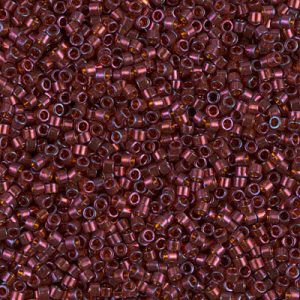Delicas Size 11 Miyuki Seed Beads -- 120 Dark Topaz Claret Luster