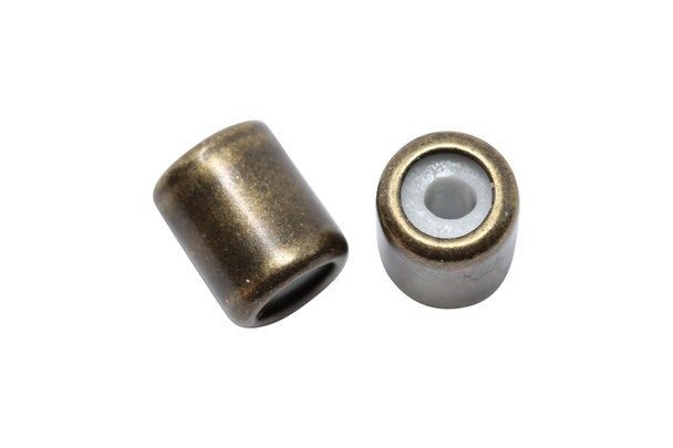 Antique Bronze Plated 5x7mm Silicone Barrel Bead