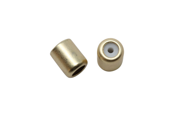 Satin Hamilton Gold Plated 4x5mm Silicone Barrel Bead
