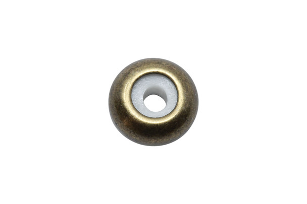 Silicone Rondel Bead - 8x4mm Antique Bronze