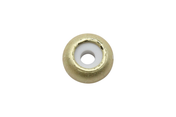 Silicone Rondel Bead - 8x4mm Satin Hamilton Gold