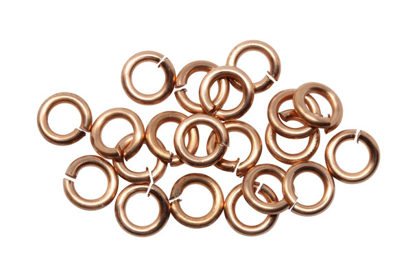 Copper 6mm Round 16 Gauge OPEN Jump Rings - 20 Pieces
