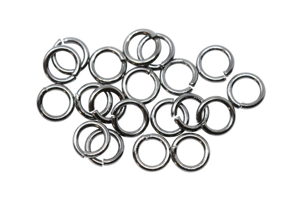 Gunmetal 4mm Round 21 Gauge OPEN Jump Rings - 20 Pieces