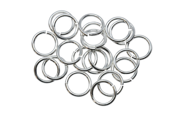 Silver Plated 7.8mm Round 19 Gauge OPEN Jump Rings - 20 Pieces