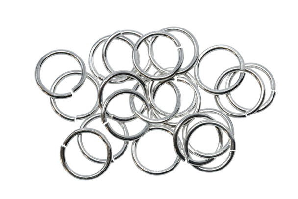 Silver Plated 10mm Round 18 Gauge OPEN Jump Rings - 20 Pieces