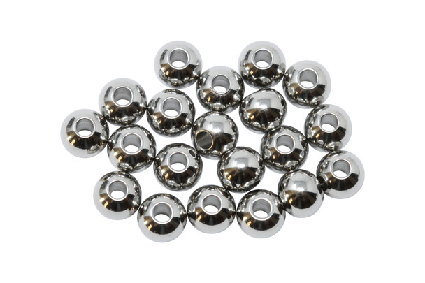 Stainless Steel Polished 6mm Round Beads - 20 Pieces