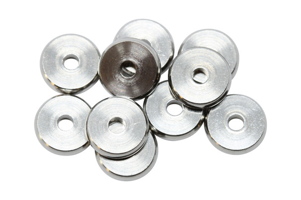 Stainless Steel 2x8mm Flat Round Spacer Bead - 10 Pieces
