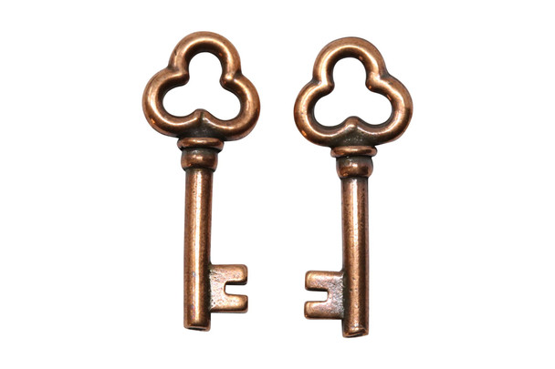 Copper Plated 8.75x22mm Key Charm