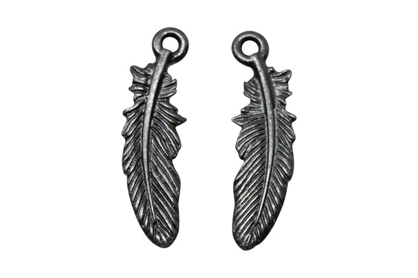 Black Plated 6.75x23mm Small Feather