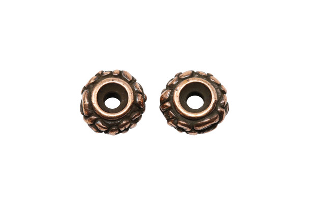 Copper Plated 3.5x6.25mm Meadow Bead