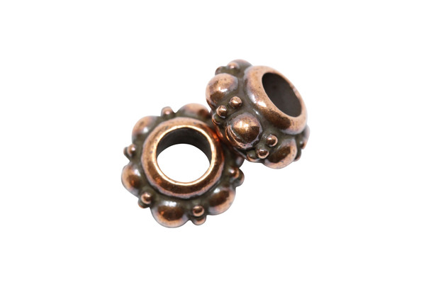 Copper Plated 5.75x10.5mm Turkish Euro Bead