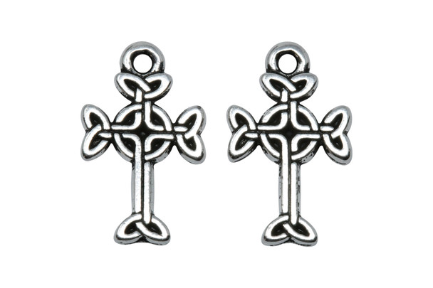 Silver Plated Medium Celtic Cross Charm