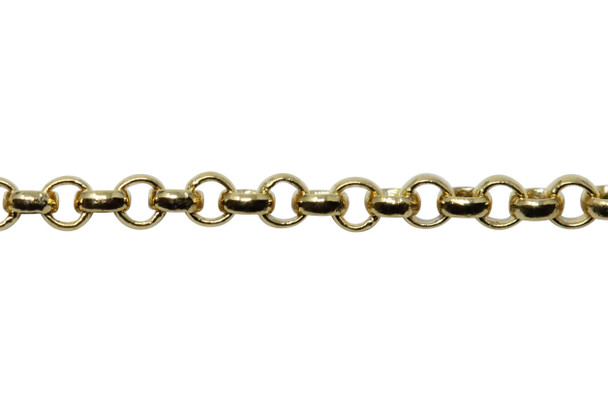 Gold 1mm Elegant Baby Rolo Chain - Sold By 6 inches