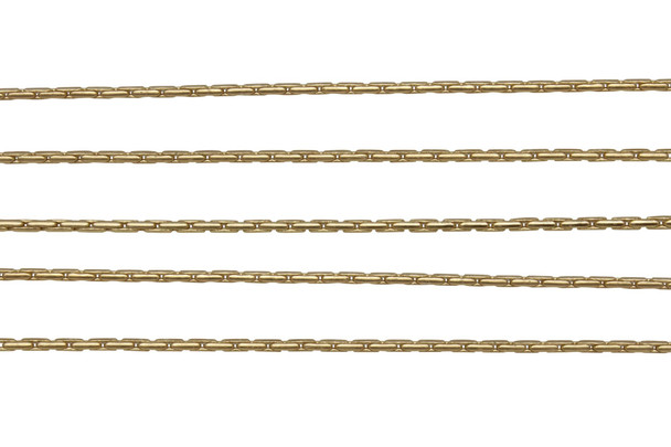 Satin Hamilton Gold 1.25mm Beading Chain - Sold By 6 Inches