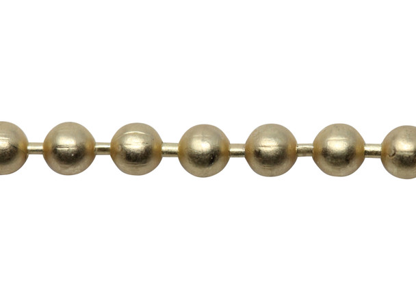 Satin Hamilton Gold 2.3mm Ball Chain - Sold By 6 Inches