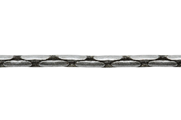 Antique Silver 1.25mm Beading Chain - Sold By 6 Inches