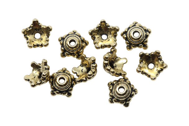 Star Bead Cap - Gold Plated