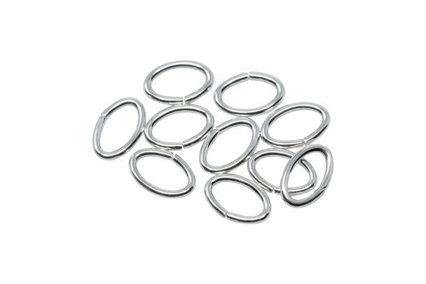 Sterling Silver 3.5x5.3mm Oval 22 Gauge OPEN Jump Rings - 10 Pieces