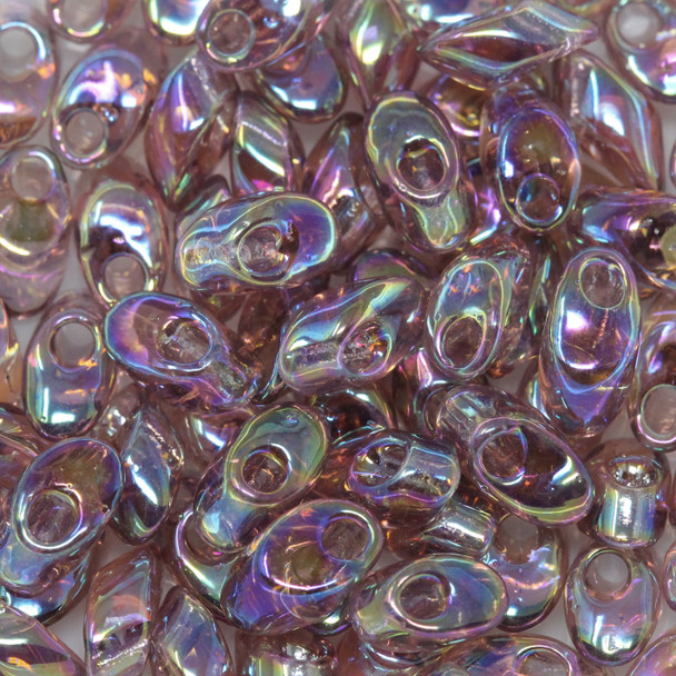 4x7mm Long Magatamas -- 256 Transparent Amethyst AB