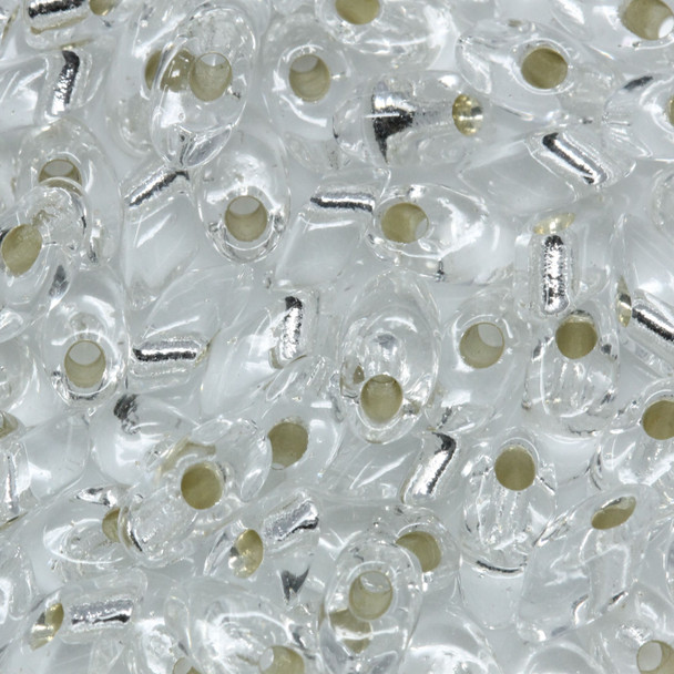 4x7mm Magatamas -- 1 Crystal / Silver Lined