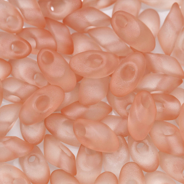 4x7mm Magatamas -- 2103F Transparent Rose Frosted