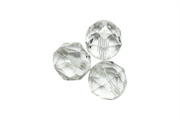 Crystal Quartz AAA Grade Polished 16mm Faceted Round