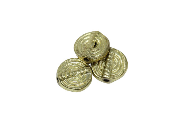 Gold Plated Brass 11mm Spiral Flat Round