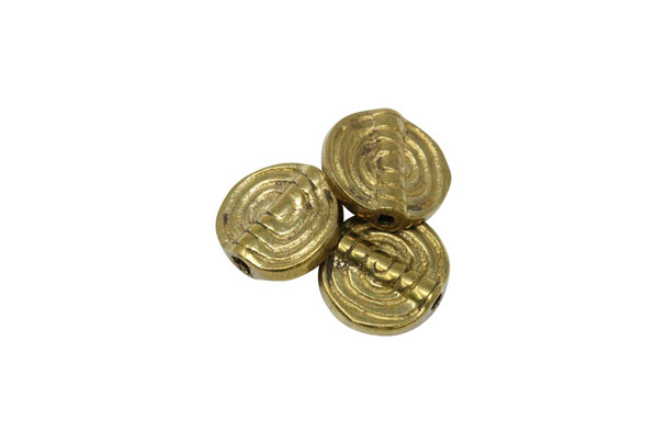 Brass 11mm Spiral Flat Round