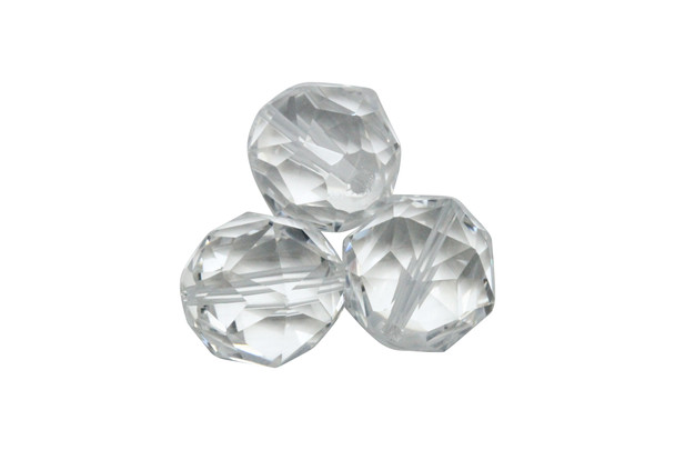 Crystal Quartz AAA Grade Polished Japanese Cut 14mm Faceted Round
