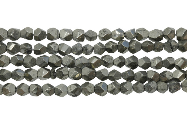 Pyrite Polished 4mm Faceted Nugget