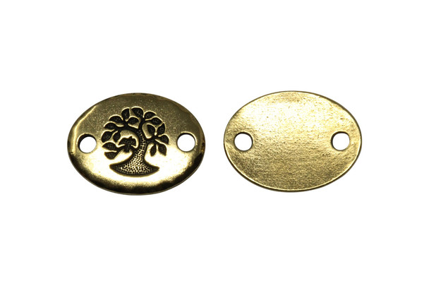 Gold Plated 14.75x20mm Bird in a Tree Link
