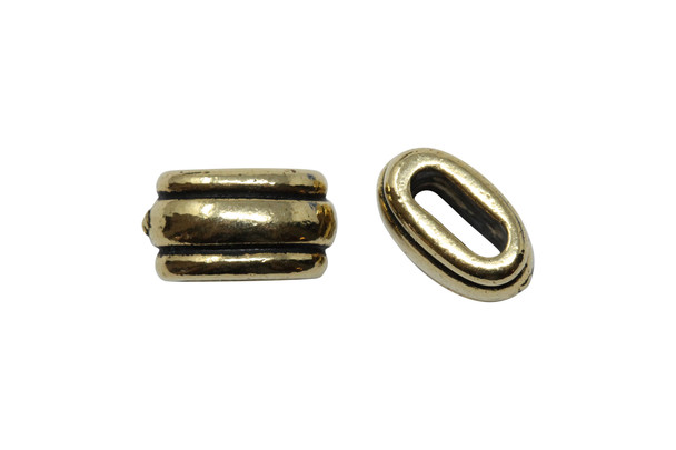 Deco 6x2mm Barrel Bead - Gold Plated