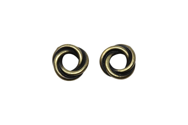 Brass Plated 8mm Twisted Spacer Bead
