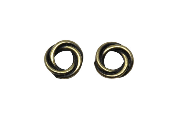 Brass Plated 10mm Twisted Spacer Bead