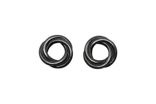 Black Plated 10mm Twisted Spacer Bead