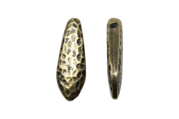 Hammertone Dagger Bead - Brass Plated