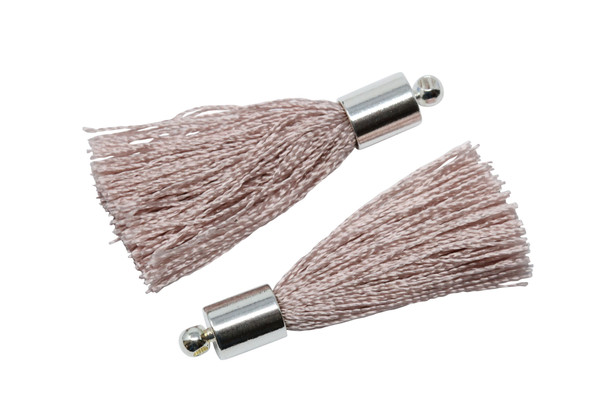 Blush 27-30mm Tassel with Silver Cap