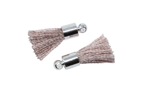 Blush 17-20mm Tassel with Silver Cap