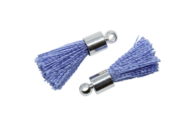 Periwinkle 17-20mm Tassel with Silver Cap