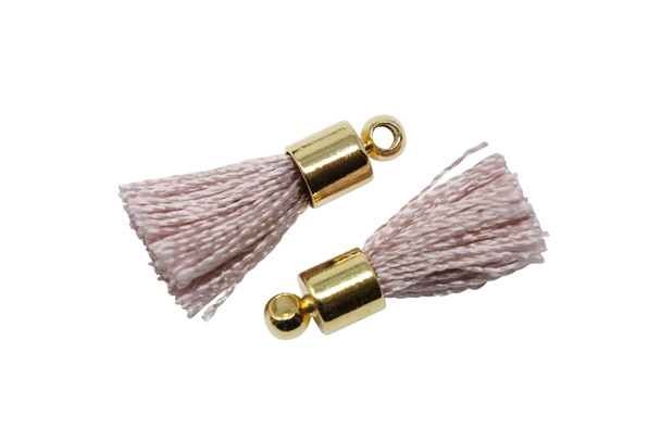 Blush 17-20mm Tassel with Gold Cap