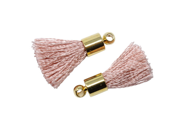Rose 17-20mm Tassel with Gold Cap