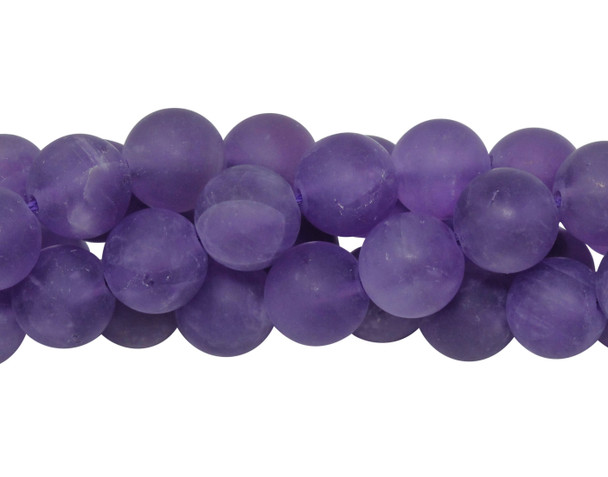Amethyst A Grade Matte 10mm Round
