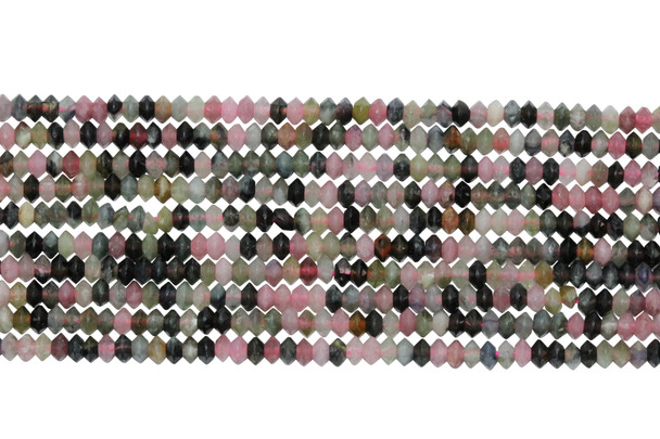 Tourmaline Multi Color Polished 2x3mm Faceted Saucer