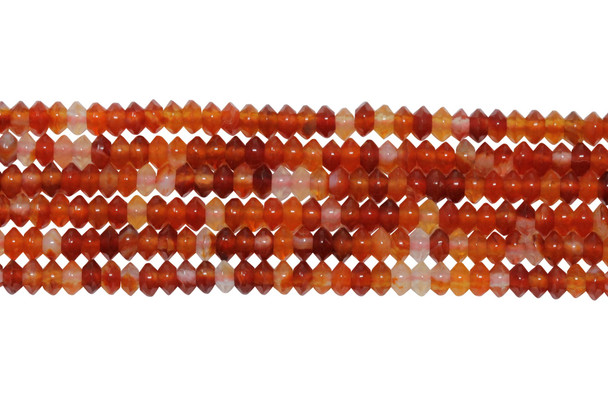 Natural Carnelian Polished 1.5x3mm Faceted Saucer
