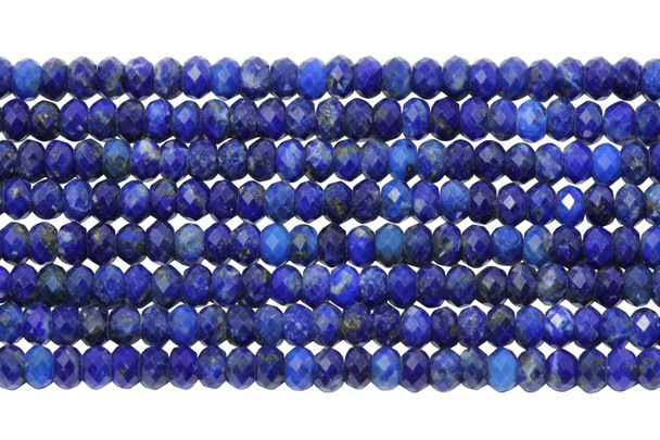 Lapis Polished 2x3mm Faceted Rondelle