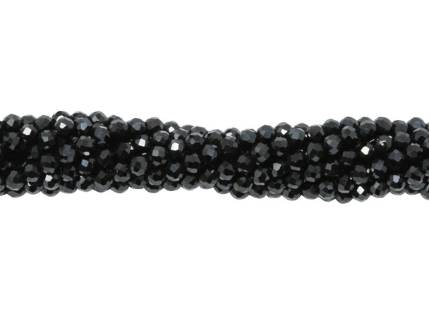 Black Spinel Polished 2mm Faceted Round