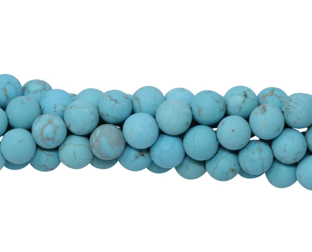 Howlite Turquoise Matte 6mm Round