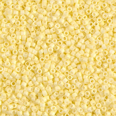 Delicas Size 11 Miyuki Seed Beads -- 2101 Duracoat Opaque Light Lemon Ice